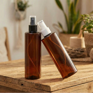 braon pet boca 250 ml lima sa raspršivačem kozmetička ambalaža 24mm