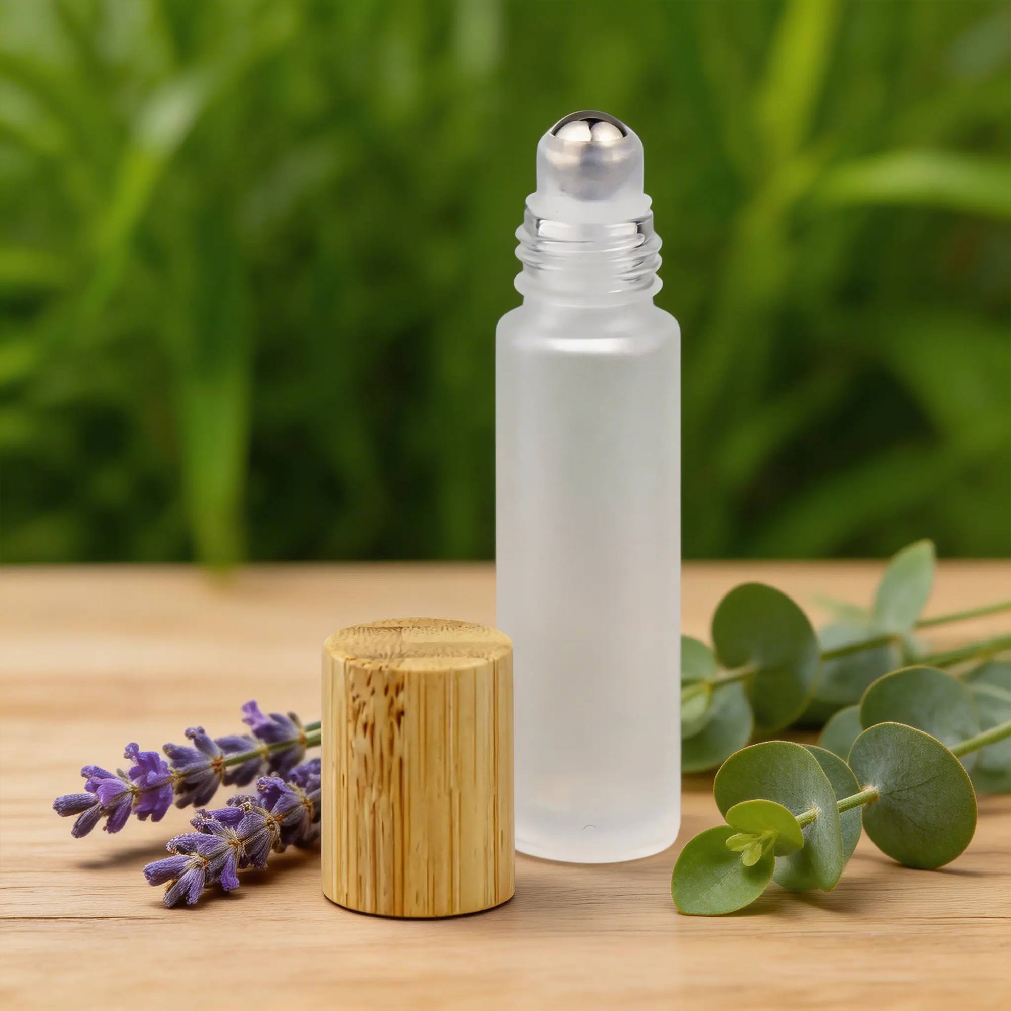 staklena bela roll on bočica 10 ml za etarska ulja