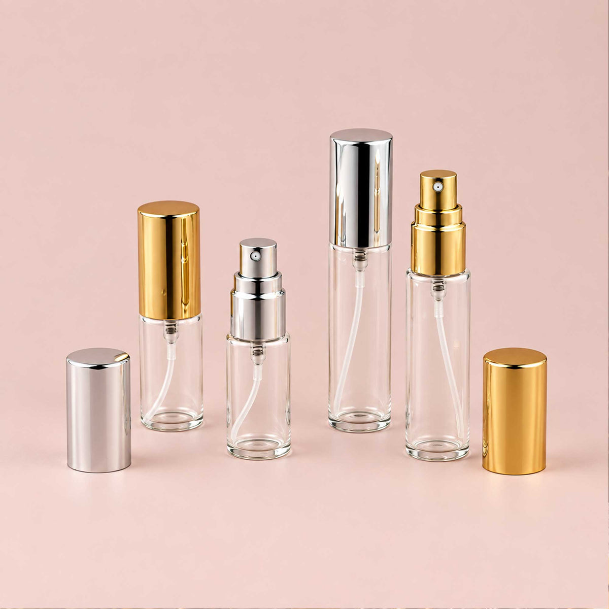 Parfemska sprej bočica 5-10ml, grlo 10mm, sa aluminijumskim poklopcem - 473100/110 - 473190