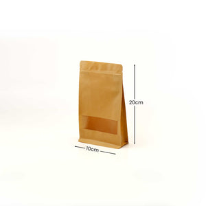 braon kraft doypack kesa 12x22+6 cm flat bottom zip