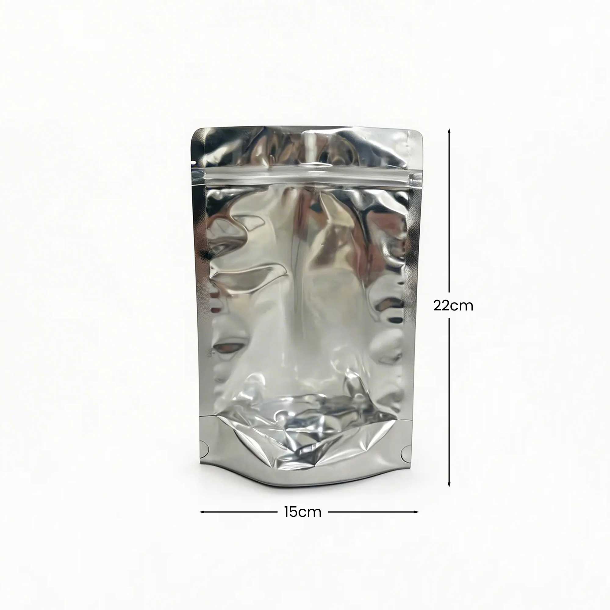 aluminijumska kesica 15x22+4 cm stand up