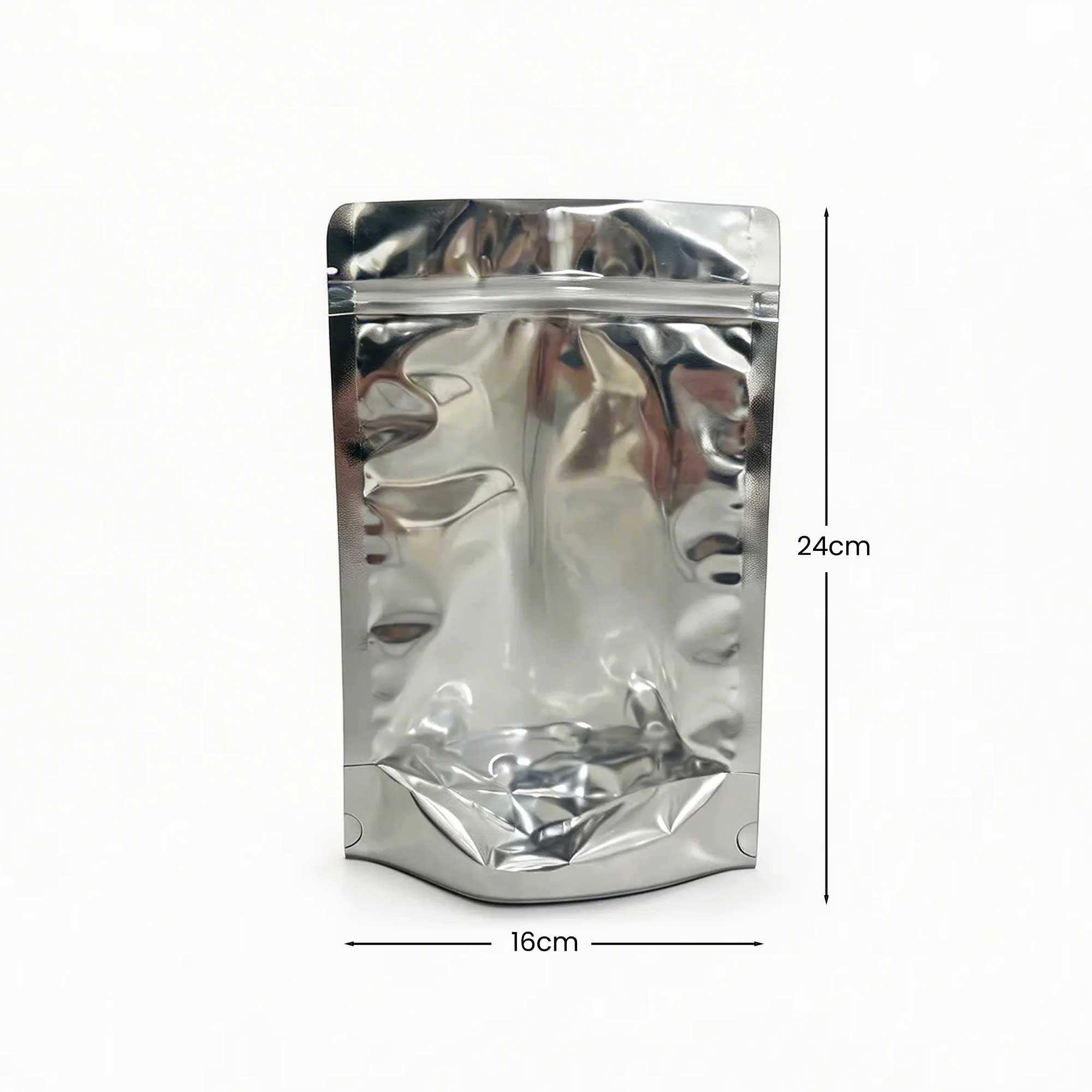 aluminijumska kesa 16x24+4 cm sa prozorom