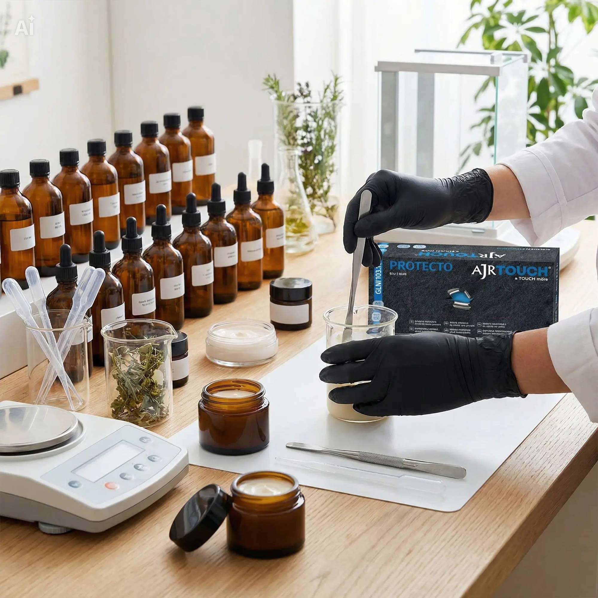 Jednokratne rukavice crne za kozmetiku