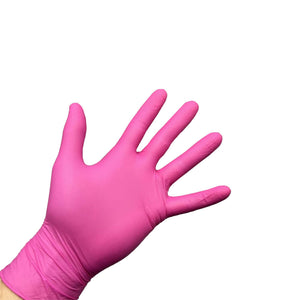 roze rukavice za kozmeticare