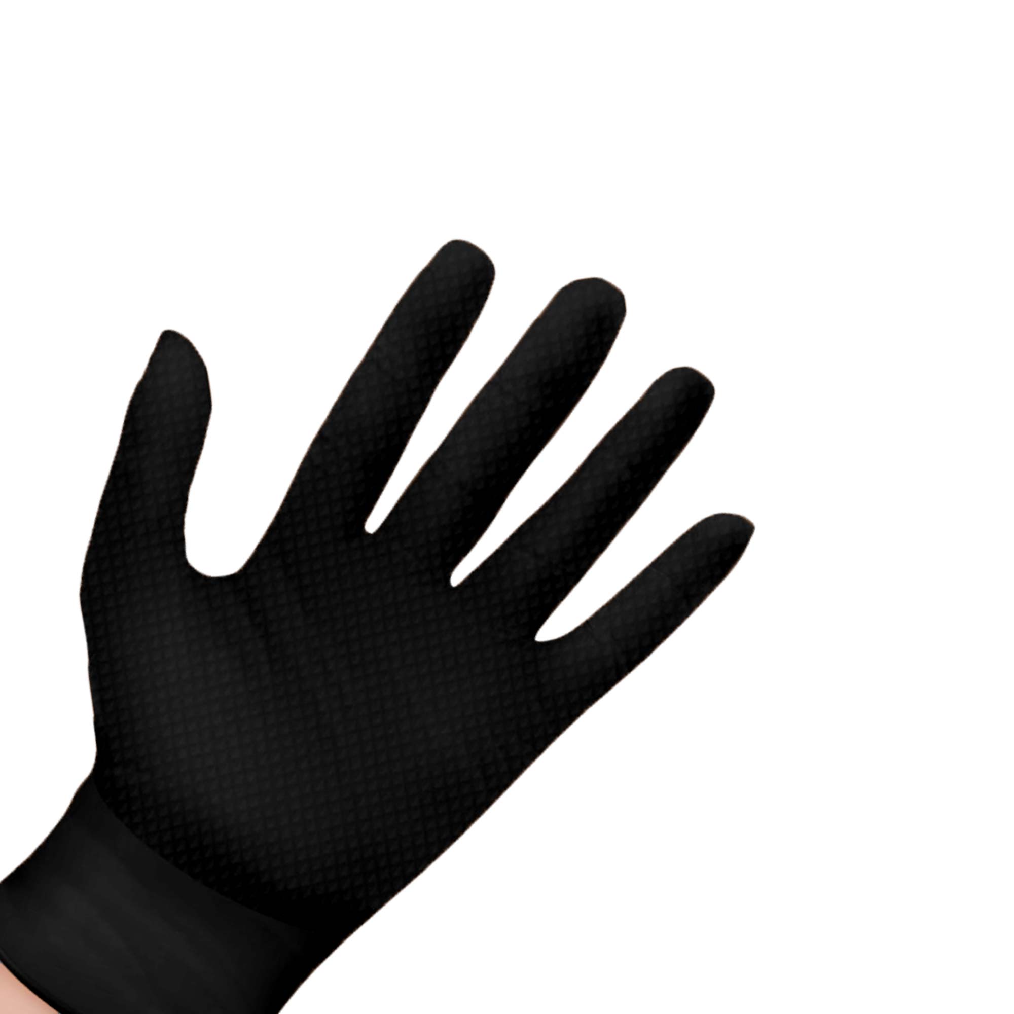 Crna nitrilna reljefna rukavica Black Grip - 100 kom/pak