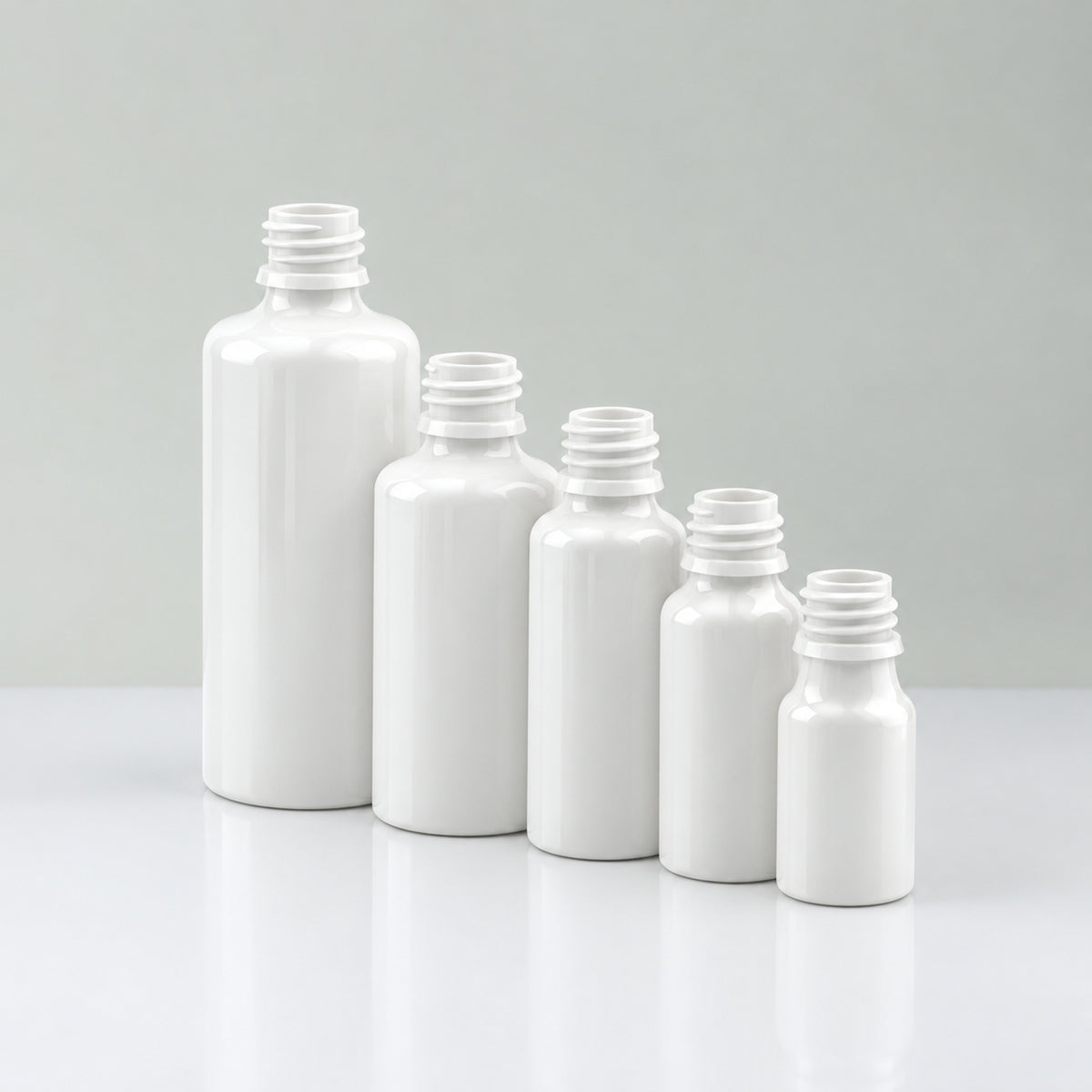 Bela PET bočica 10, 20, 30, 50 i 100 ml, grlo 18 mm, bez poklopca - 413100, 413200, 413300, 413400, 413500 | Bazika