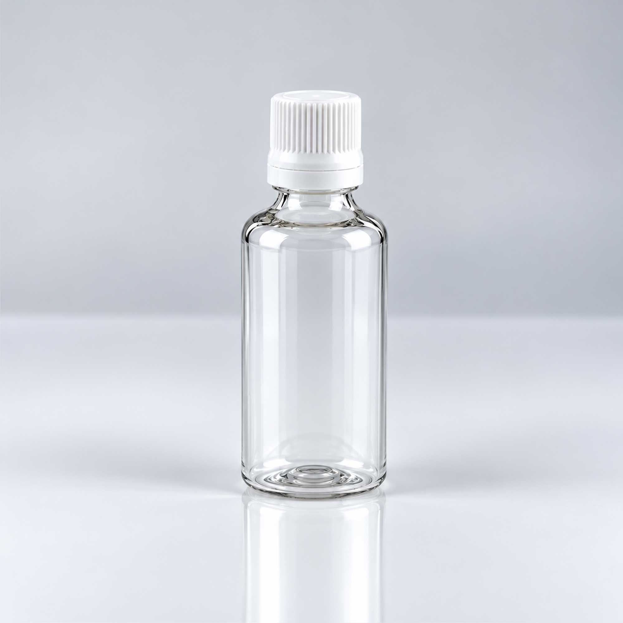 Transparentna PET bočica sa belom kapaljkom, grlo 18 mm - 413100, 413200, 413300, 413400, 413500 - 422100, 422150 | Bazika