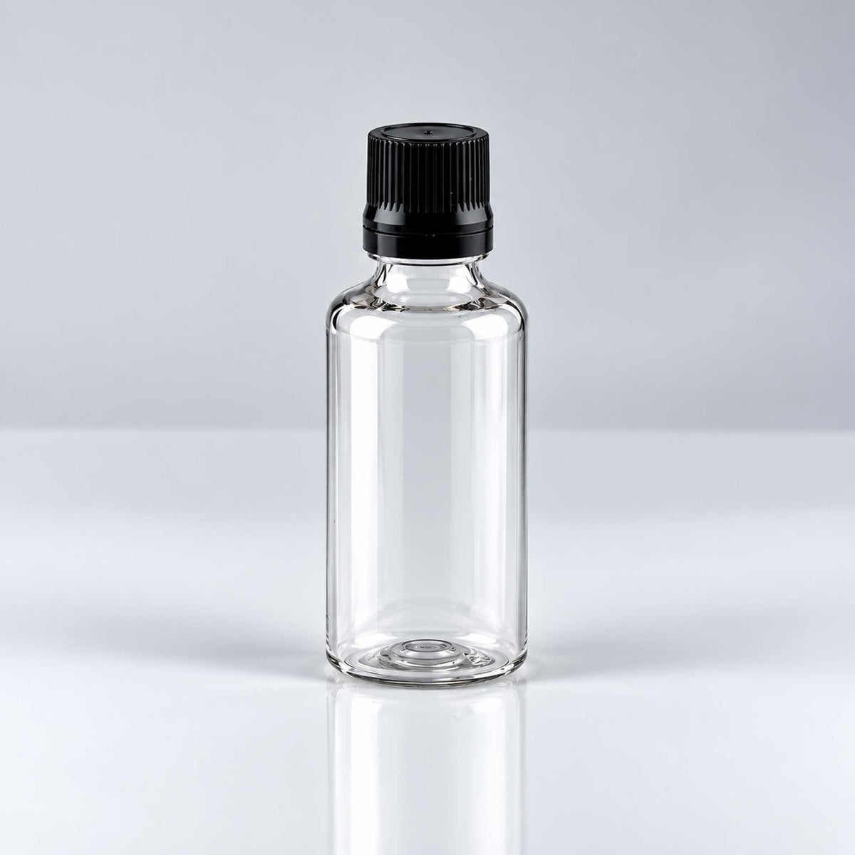 Transparentna PET bočica sa crnom kapaljkom, grlo 18 mm - 413100, 413200, 413300, 413400, 413500 - 422100, 422150 | Bazika