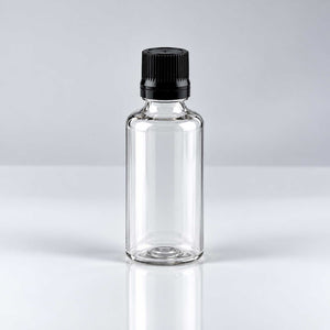 Transparentna PET bočica sa crnom kapaljkom, grlo 18 mm - 413100, 413200, 413300, 413400, 413500 - 422100, 422150 | Bazika