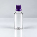 Transparentna PET bočica sa ljubičastom kapaljkom, grlo 18 mm - 413100, 413200, 413300, 413400, 413500 - 422100, 422150 | Bazika