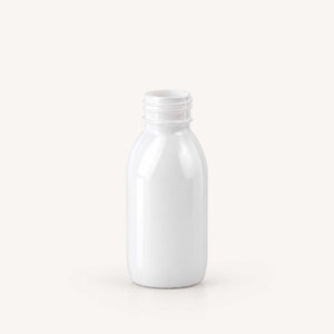 Bela PET boca za sirup 100 ml, grlo 28 mm, bez poklopca - 442300 | Bazika
