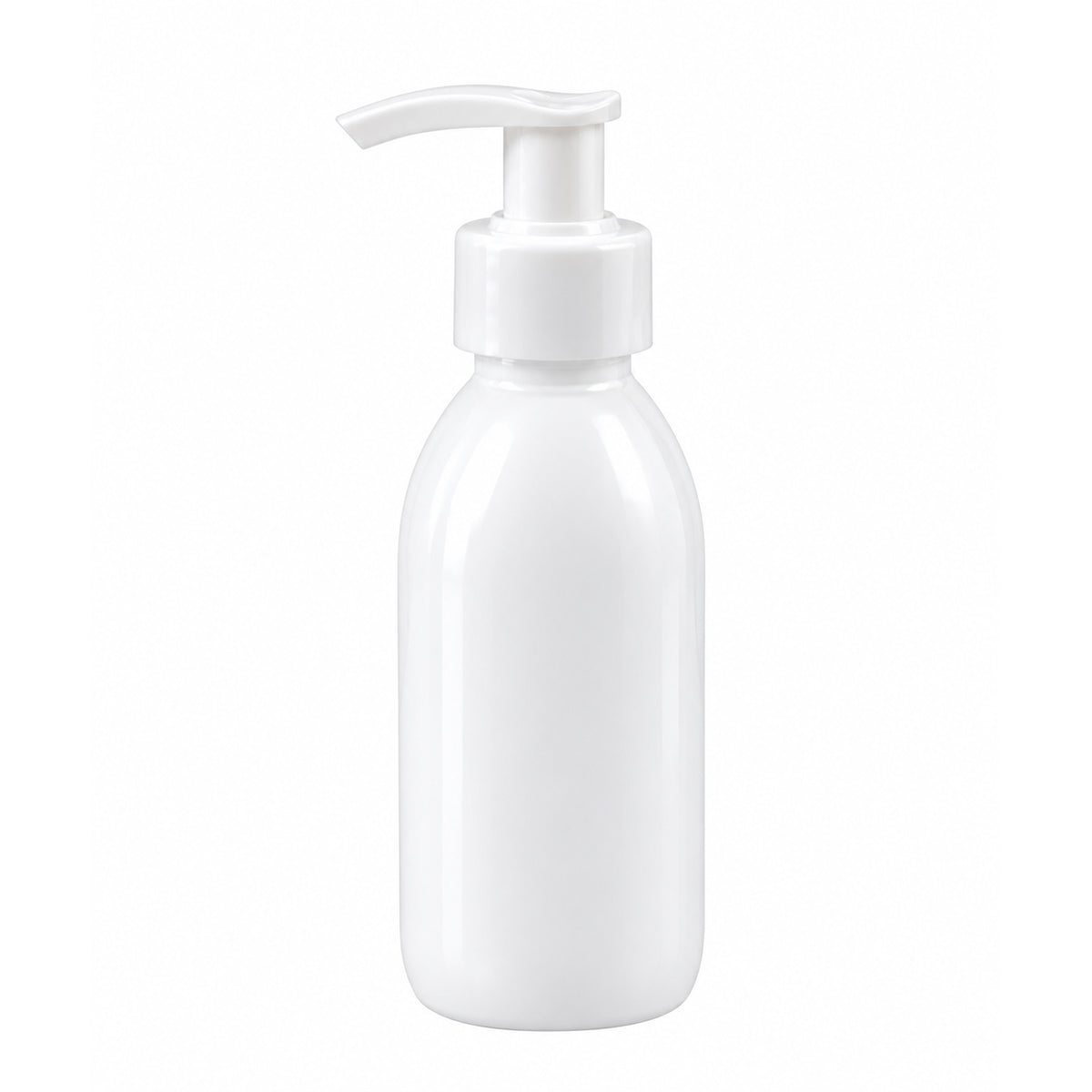 Bela PET boca za sirup sa belom pumpicom dozatorom A 28/410, beli prsten - 448500 | Bazika