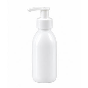 Bela PET boca za sirup sa belom pumpicom dozatorom A 28/410, beli prsten - 448500 | Bazika