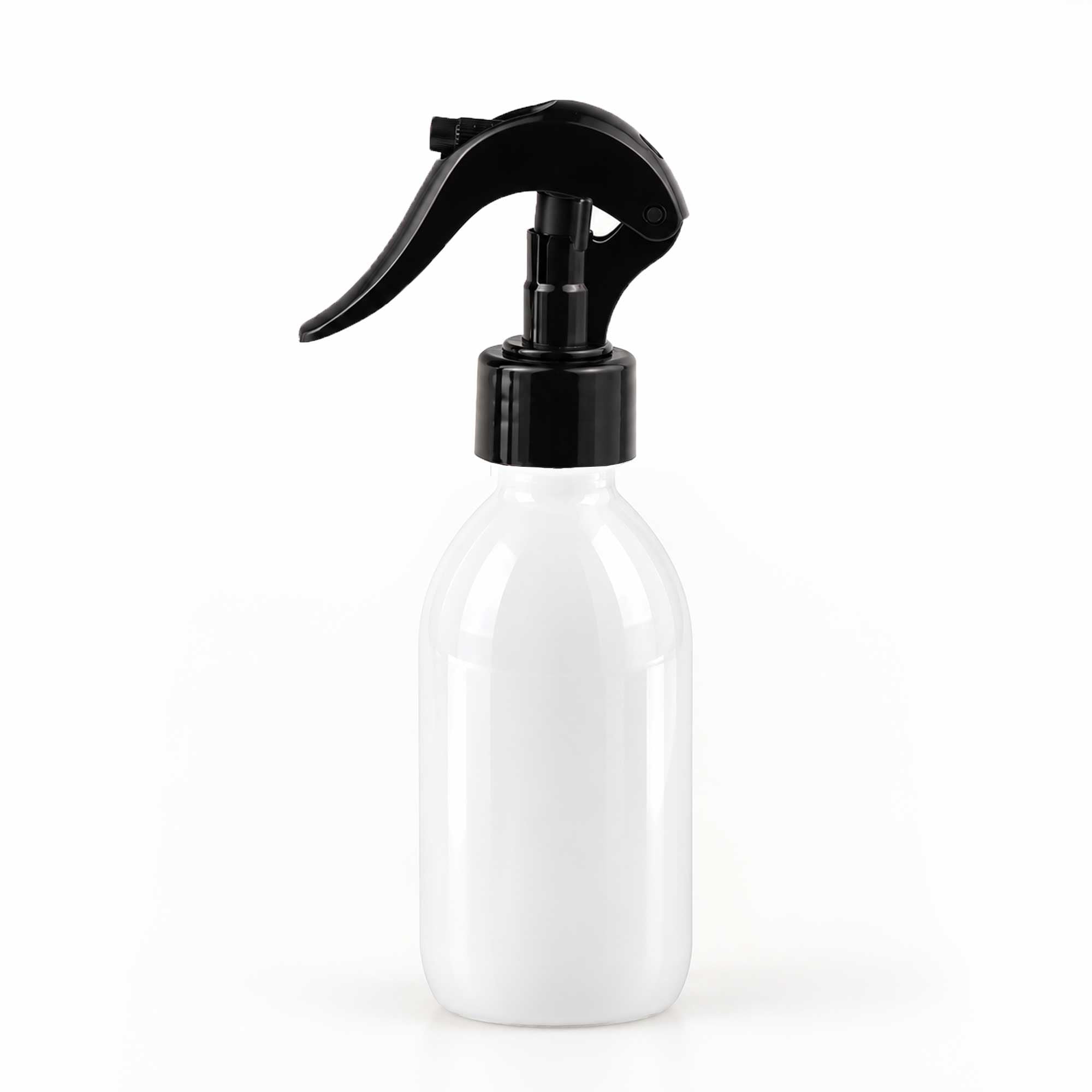 Bela PET boca za sirup sa crnim trigger sprej raspršivačem 28/410 - 448455 | Bazika