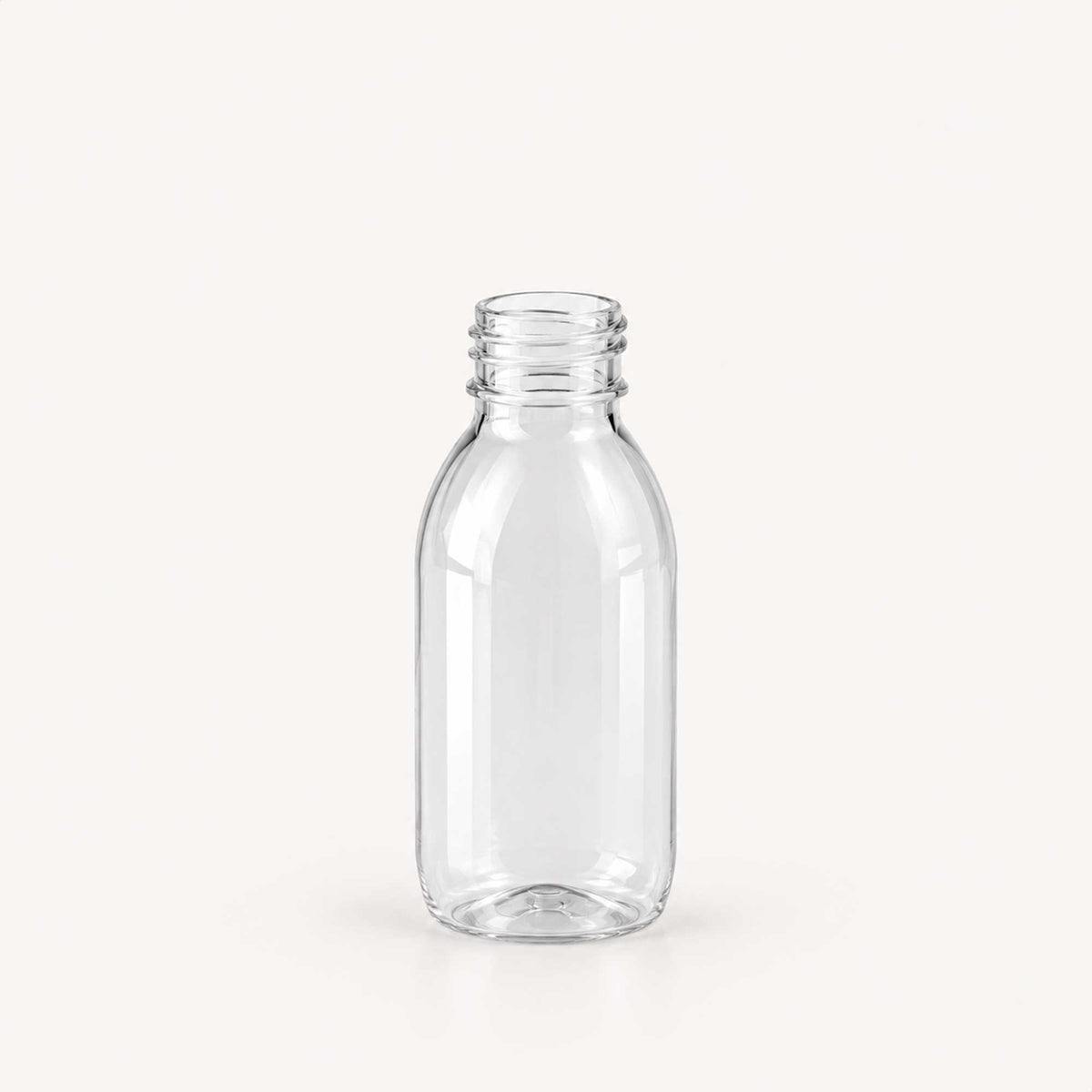 Transparentna PET boca za sirup 100 ml, grlo 28 mm, bez poklopca - 442300 | Bazika