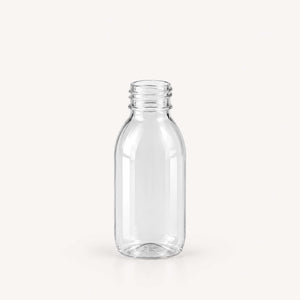 Transparentna PET boca za sirup 100 ml, grlo 28 mm, bez poklopca - 442300 | Bazika