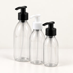 Transparentne PET boce za sirup 100, 150 i 250 ml sa pumpicom dozatorom - 442300, 443100, 443200, 448500, 448505 | Bazika